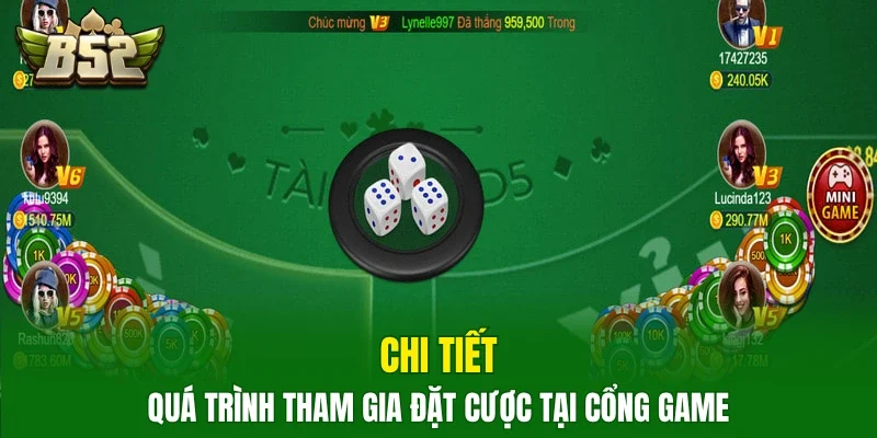 Chi tiết quá trình tham gia đặt cược tại cổng game